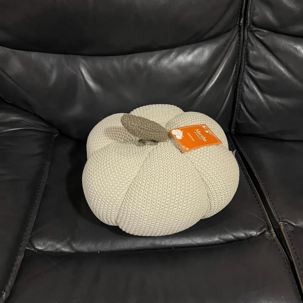 Martha Stewart Crochet Shaped Pumpkin Pillow